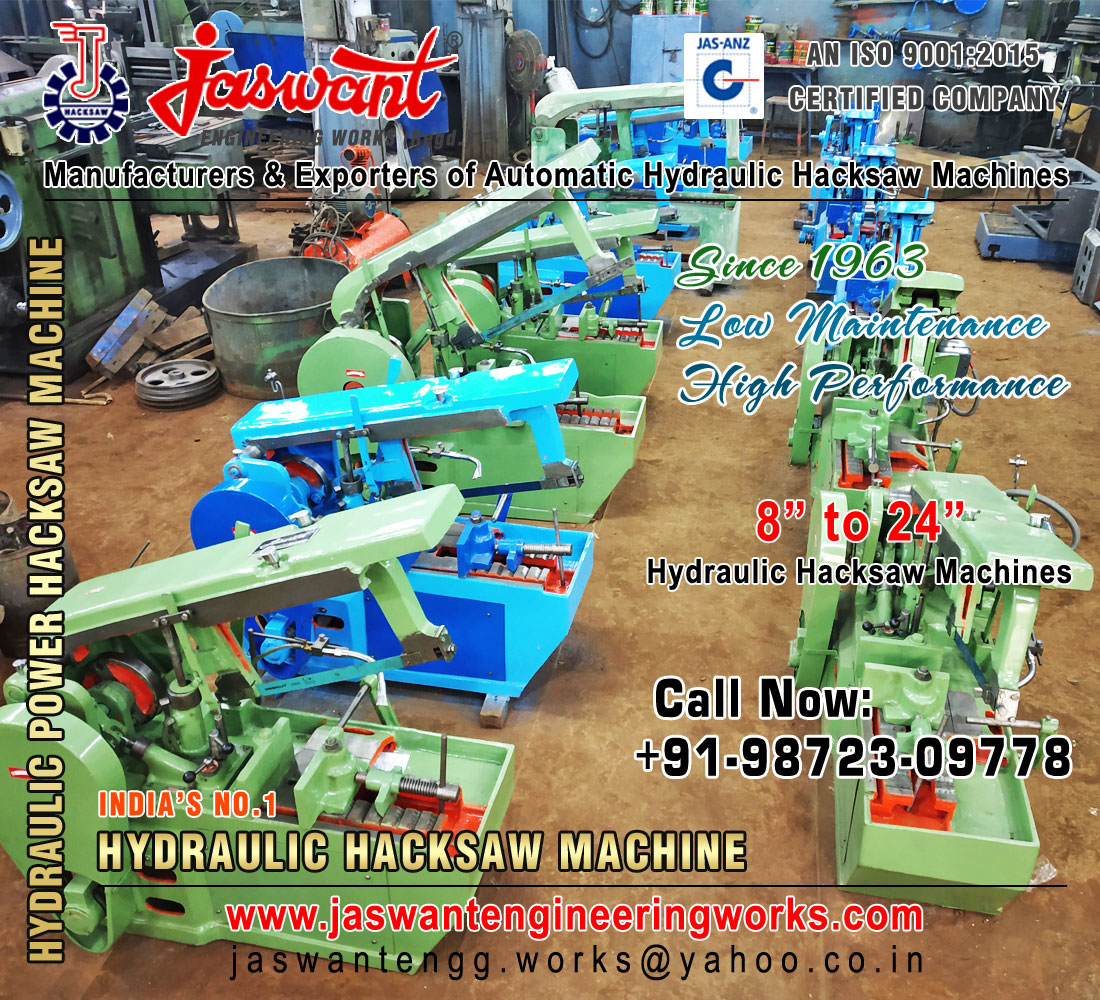 Hydraulic Hacksaw Machine manufacturers exporters in India Punjab Ludhiana