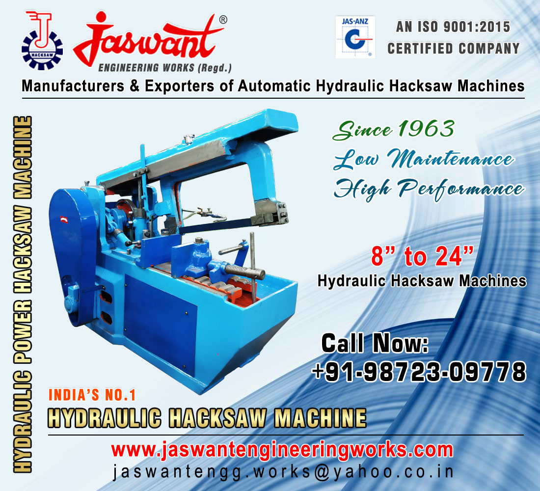 Top Hydraulic Hacksaw Machine suppliers exporters in India Best Hydraulic Power Hacksaw Machine manufacturers in India Punjab Ludhiana