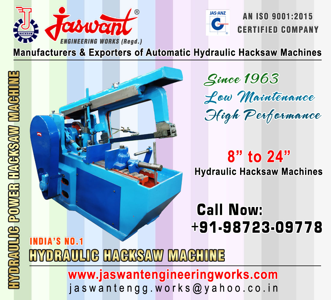 Top Hydraulic Hacksaw Machine suppliers exporters in India Best Hydraulic Power Hacksaw Machine manufacturers in India Punjab Ludhiana